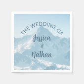 Mooie berg fotografie winter bruiloft servet (Voorkant)