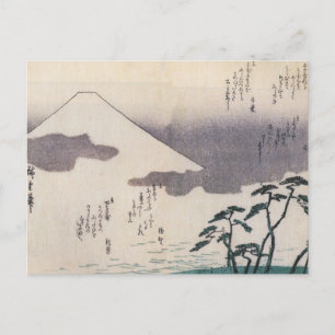 Mooie berg Fuji in Japan, ongeveer 1800 jaar Briefkaart