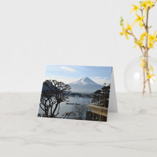 Mooie berg Fuji Kaart (Gele Bloem)