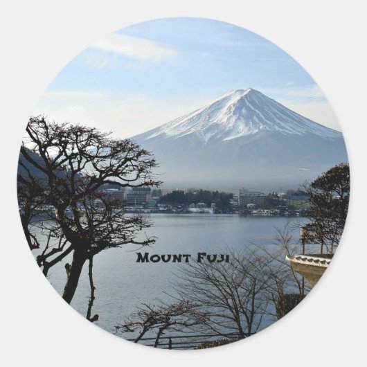 Mooie berg Fuji Ronde Sticker (Voorkant)