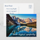 Mooie Berg Rustig Meer Water Scène Condoleance Briefkaart (Voorkant / Achterkant)
