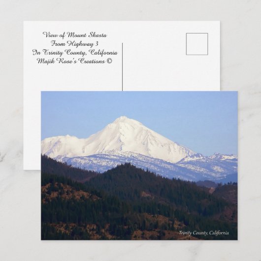 Mooie berg Shasta... Briefkaart (Voorkant / Achterkant)