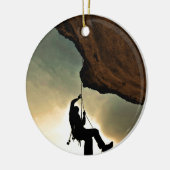 Mooie bergbeklimmer keramisch ornament (Links)