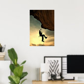 Mooie bergbeklimmer poster (Thuiskantoor)