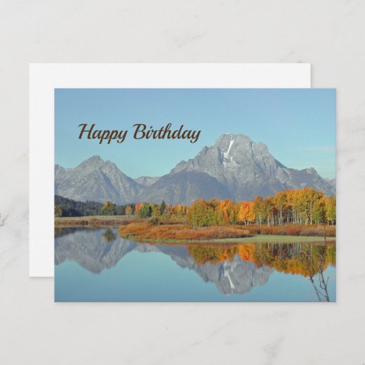 Mooie bergen herfst verjaardag briefkaart (Voorkant / Achterkant)