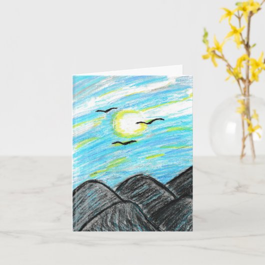 Mooie Bergen  Kaart (Gele Bloem)