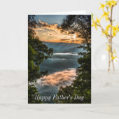 Mooie Bergen Kerstelijke Vaderdag Kaart (Gele Bloem)