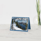 Mooie bergen meer begrafenissympathie bedankt kaart (Voorkant)