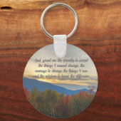 Mooie bergen sereniteit gebed Sleutelhanger (Voorkant)