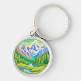 Mooie bergen sleutelhanger