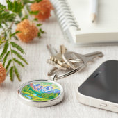 Mooie bergen sleutelhanger (Zijkant)