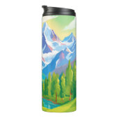 Mooie bergen thermosbeker (Geroteerd rechts)