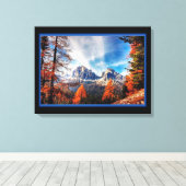 Mooie berglandschap canvasprint canvas afdruk (Insitu (Houten vloer))