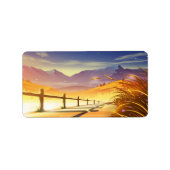 Mooie berglandschap etiket (Voorkant)