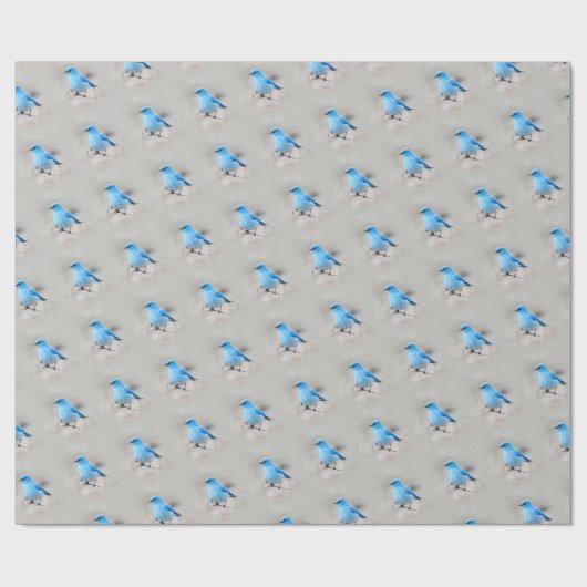 Mooie bergvogel cadeaupapier (Vlak)