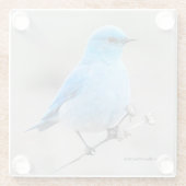 Mooie bergvogel op de Tansy Glazen Onderzetter (Achterkant)