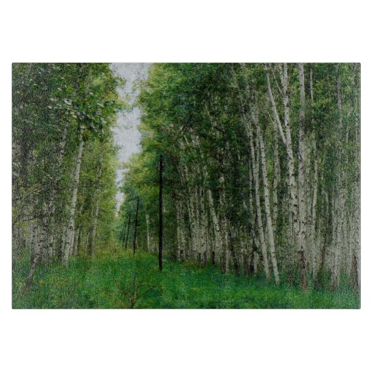 Mooie Berkenboom Bos Snijplank (Voorkant)