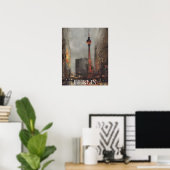 Mooie Berlijn Alexanderplatz Illustratie Poster (Thuiskantoor)