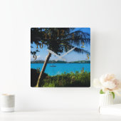 Mooie Bermuda Beach Boats Wall klok (Huis)