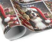 Mooie Berner Berner Hond met Santa Hat Cadeaupapier (Rol Hoek)