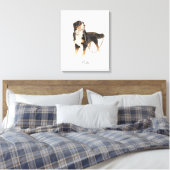 Mooie Berner Sennenhond genaamd Milo Canvas Afdruk (Insitu (Slaapkamer))