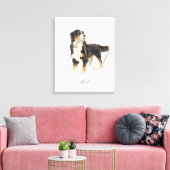 Mooie Berner Sennenhond genaamd Milo Canvas Afdruk (Insitu (Woonkamer))