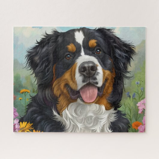 Mooie Berner Sennenhond Legpuzzel (Horizontaal)