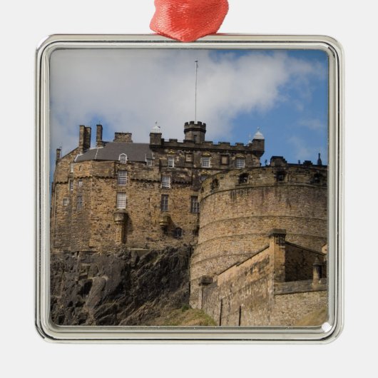 Mooie beroemde reus Edinburgh Castle in Metalen Ornament (Voorkant)