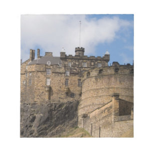Mooie beroemde reusachtige Edinburgh Castle in Notitieblok