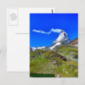 Mooie beroemde Zwitserse Matterhorn met wolken Briefkaart (Voorkant / Achterkant)