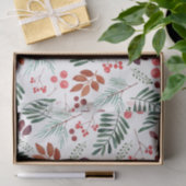 Mooie Berry en Branches Waterverf Winter Tissuepapier (Geschenk)