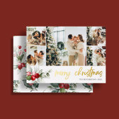 Mooie Bes Kerst Script Foto Collage Folie Feestdagenkaart