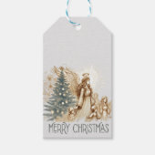 Mooie  beschermengel met kinderen cadeaulabel (Voorkant)