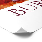 Mooie beschilderde wijngaard gepersonaliseerd Post Poster (Hoek)