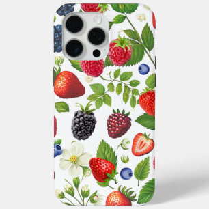 Mooie bescollage telefoonhoesje - Aardbei, braam iPhone 15 Pro Max Hoesje