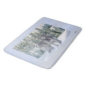 Mooie besneeuwde Ierse Wolfshond scene Badmat (Gekanteld)