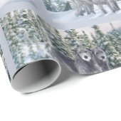 Mooie besneeuwde Ierse Wolfshond scene Cadeaupapier (Rol Hoek)