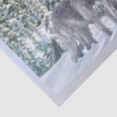 Mooie besneeuwde Ierse Wolfshond Scene Tissue Pape Tissuepapier (Detail)