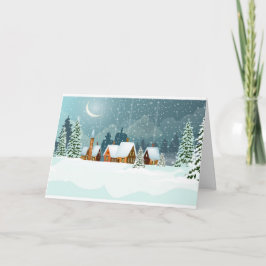 Mooie Besneeuwde Winterlandschap Kaart