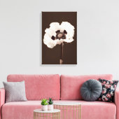 Mooie besneeuwde witte Montana Wildflower Canvas Afdruk (Insitu (Woonkamer))