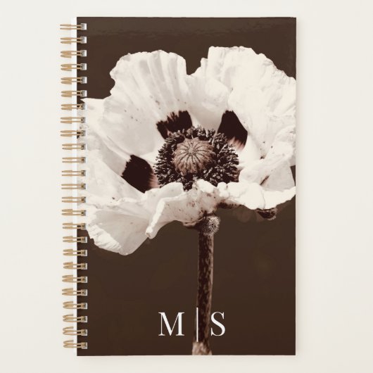 Mooie besneeuwde witte Montana Wildflower Planner (Voorkant)