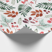 Mooie bessen en takken Waterverf Cadeaupapier (Hoek)