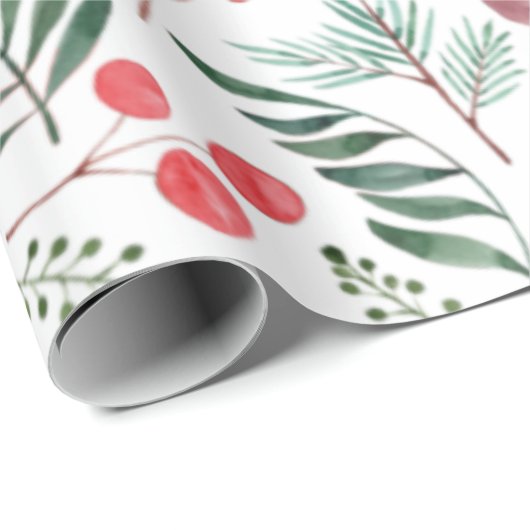 Mooie bessen en takken Waterverf Cadeaupapier (Rol Hoek)