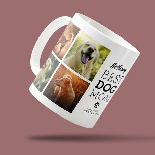 Mooie Beste Hond Moeder Foto Collage Koffiemok