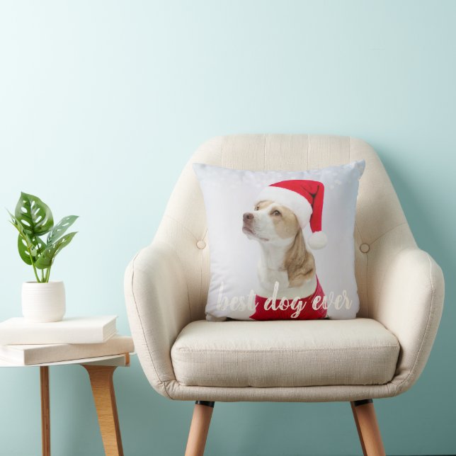 Mooie Beste Hond Ooit Aangepaste Foto van Huisdier Kussen (Stoel)