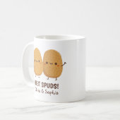 Mooie Beste Knollen Beste Vrienden Grappige Koffie Koffiemok (Voorkant links)