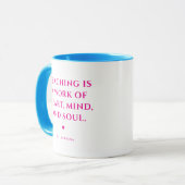 Mooie Beste Leraar Ooit Roze Liefde Mok (Voorkant links)