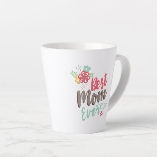 Mooie beste mama ooit latte mok (Rechterhoek)