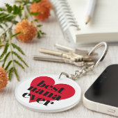 Mooie Beste Oma Ooit Rode Hart Acryl Sleutelhanger (Voorkant Rechts)