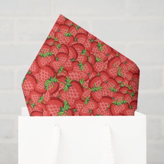 Mooie betegelde aardbeipatroon tissuepapier (Cadeauzakje)